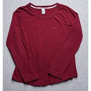 Calvin Klein Sleepwear Long Sleeve Top - Red - Women’s Large